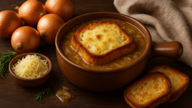 caldo de cebola francesa